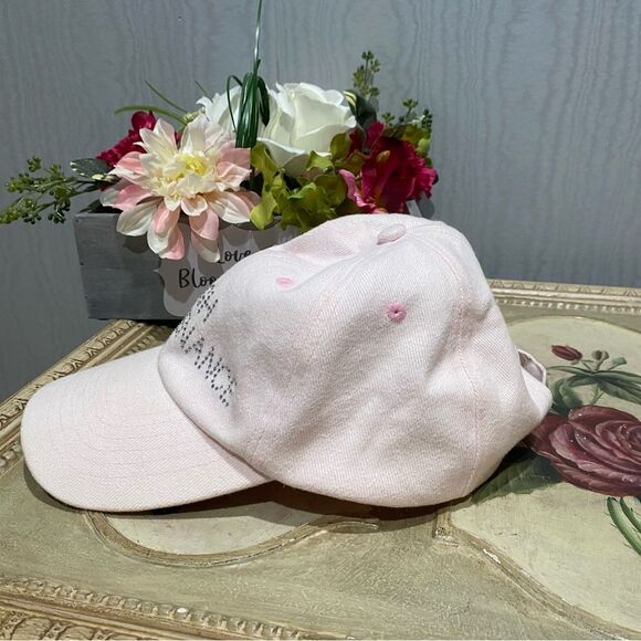 Christine Alexander High Maintenance Rhinestone Cap Pale Pink Strap Back OSFA - Picture 7 of 15